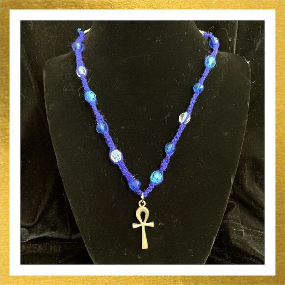 3/$20 Hand Crafted ANKH Woven NECKLACE - Picture 1 of 1